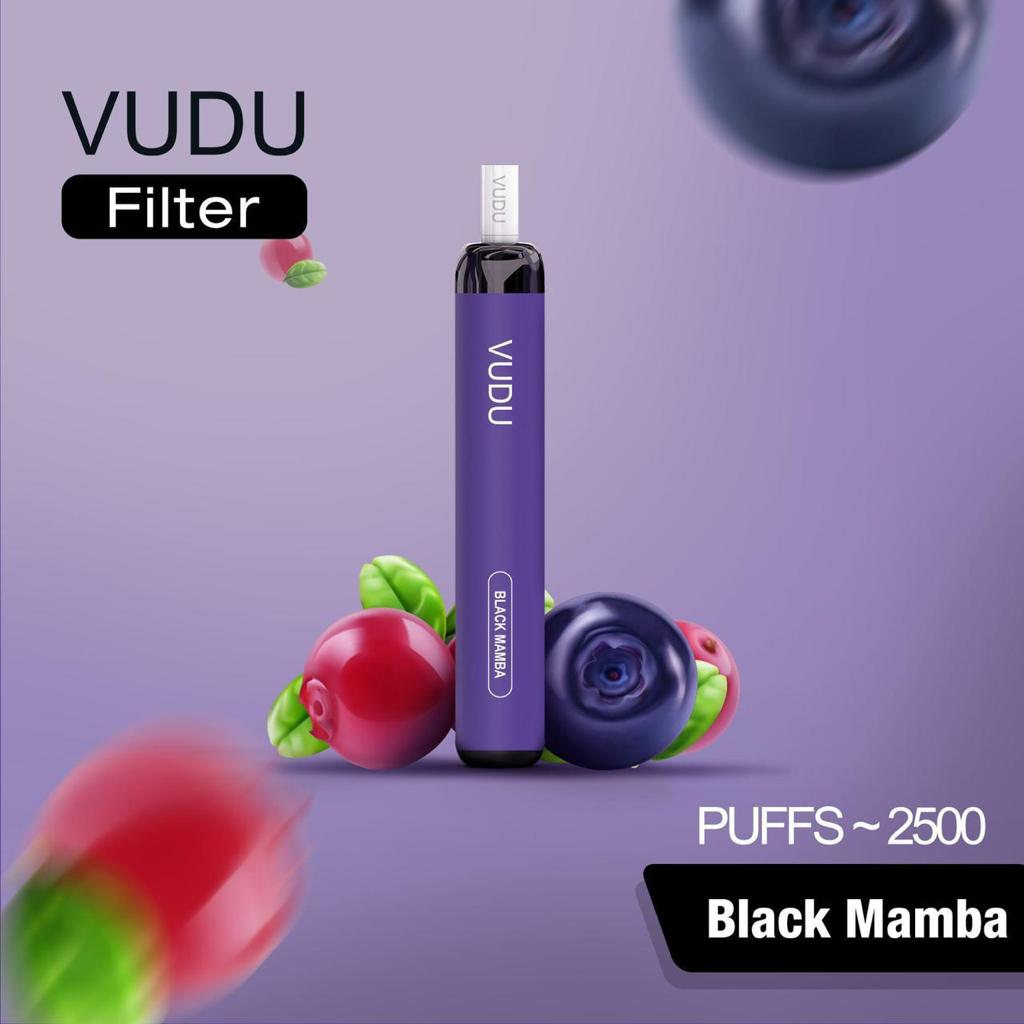 VUDU FILTER BLACK MAMBA 2500 PUFFS Disposable Vape – khan-vape